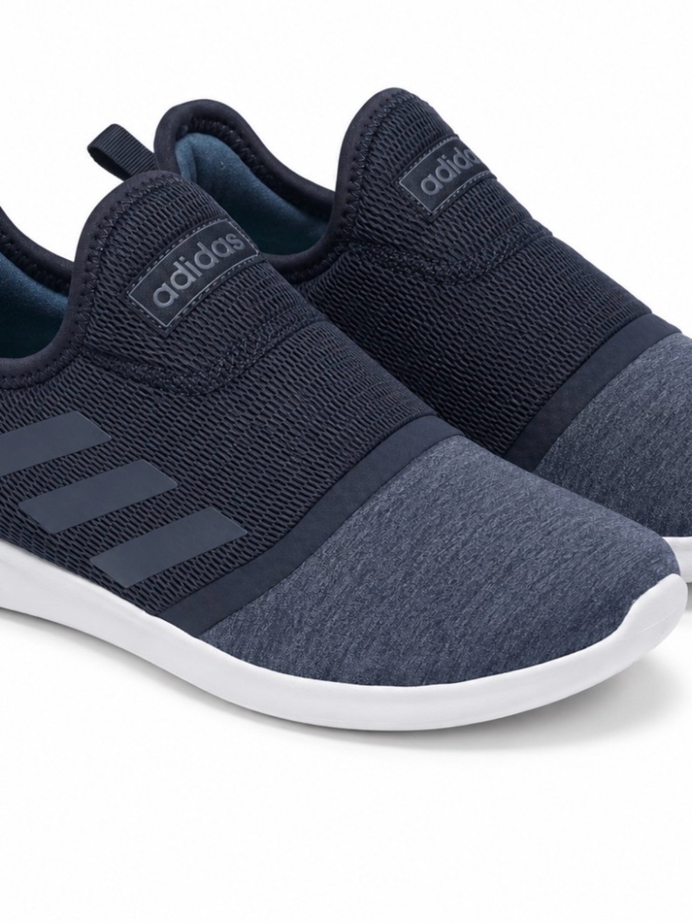 adidas Women's Slip-On Sneakers — Navy & Heather Blue